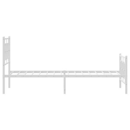 Metalni okvir kreveta uzglavlje i podnožje bijeli 90 x 200 cm Bijela 90 x 200 cm s uzglavljem i podnožjem Cijena