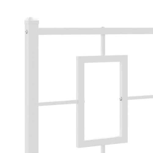 Metalni okvir kreveta uzglavlje i podnožje bijeli 90 x 200 cm Bijela 90 x 200 cm s uzglavljem i podnožjem Cijena