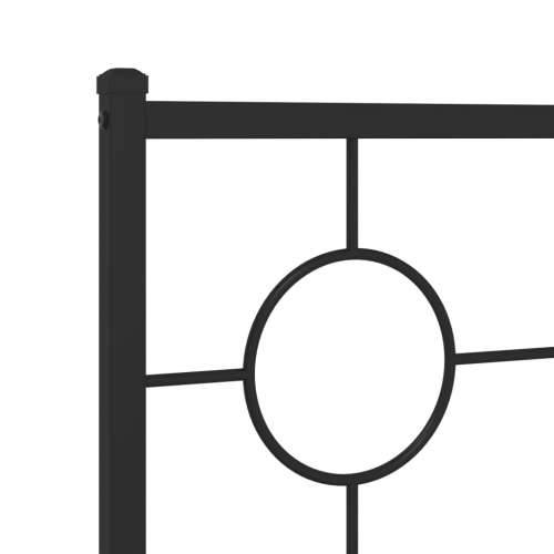 Metalni okvir kreveta uzglavlje i podnožje crni 135x190 cm - Crna 135 x 190 cm s uzglavljem i podnožjem Cijena