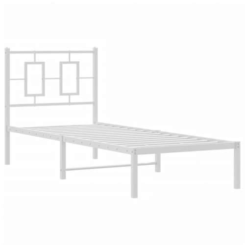 Metalni okvir za krevet s uzglavljem bijeli 80x200 cm - Bijela 80 x 200 cm s uzglavljem Cijena