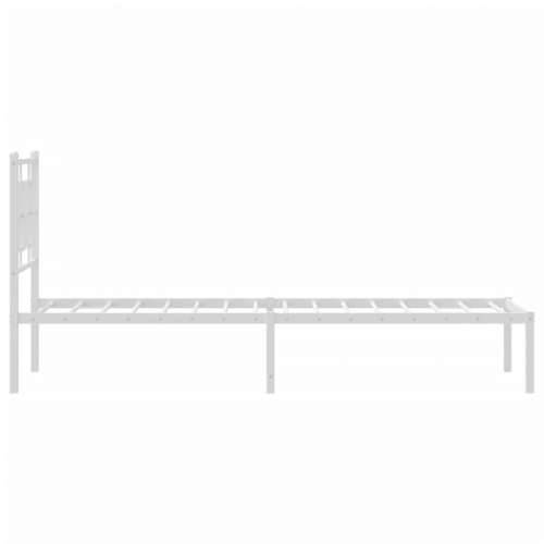 Metalni okvir za krevet s uzglavljem bijeli 80x200 cm - Bijela 80 x 200 cm s uzglavljem Cijena