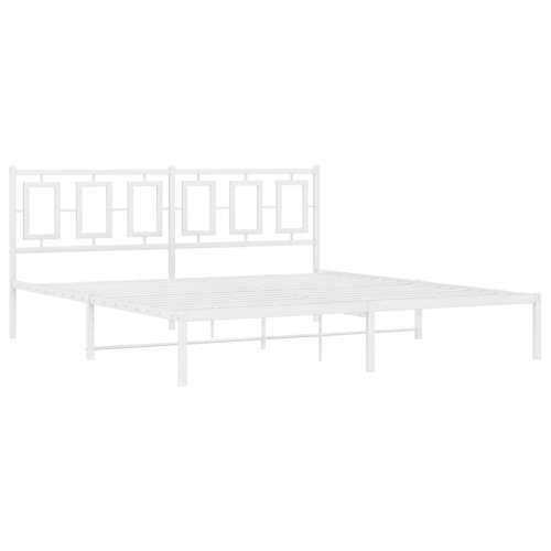 Metalni okvir za krevet s uzglavljem bijeli 183x213 cm - Bijela 183 x 213 cm s uzglavljem Cijena
