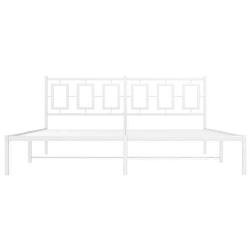 Metalni okvir za krevet s uzglavljem bijeli 183x213 cm - Bijela 183 x 213 cm s uzglavljem Cijena