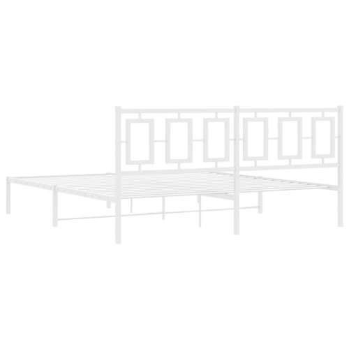 Metalni okvir za krevet s uzglavljem bijeli 183x213 cm - Bijela 183 x 213 cm s uzglavljem Cijena