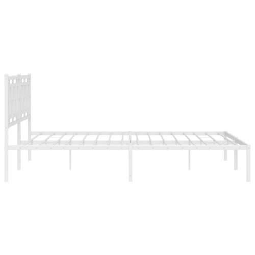 Metalni okvir za krevet s uzglavljem bijeli 200x200 cm Bijela 200 x 200 cm s uzglavljem Cijena