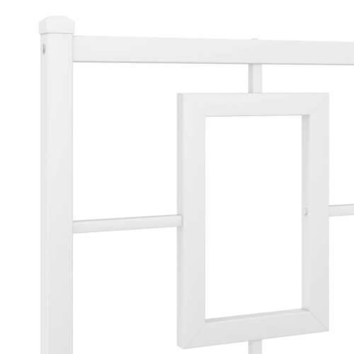 Metalni okvir za krevet s uzglavljem bijeli 200x200 cm Bijela 200 x 200 cm s uzglavljem Cijena