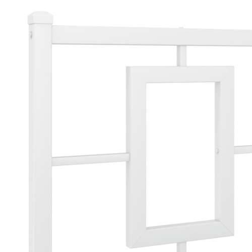 Metalni okvir kreveta uzglavlje i podnožje bijeli 150 x 200 cm Bijela 150 x 200 cm s uzglavljem i podnožjem Cijena