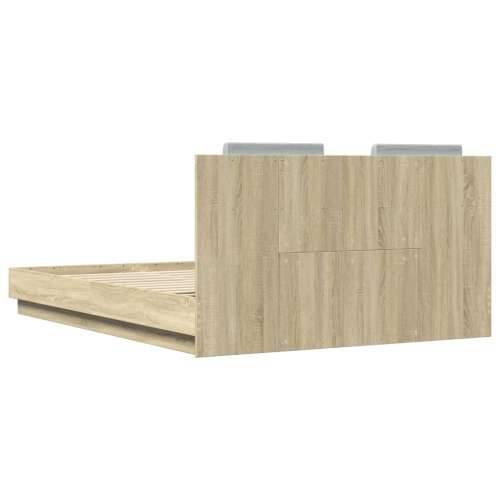 Okvir za krevet s uzglavljem boja hrasta 150x200 cm drveni - sonoma hrast 150 x 200 cm Cijena