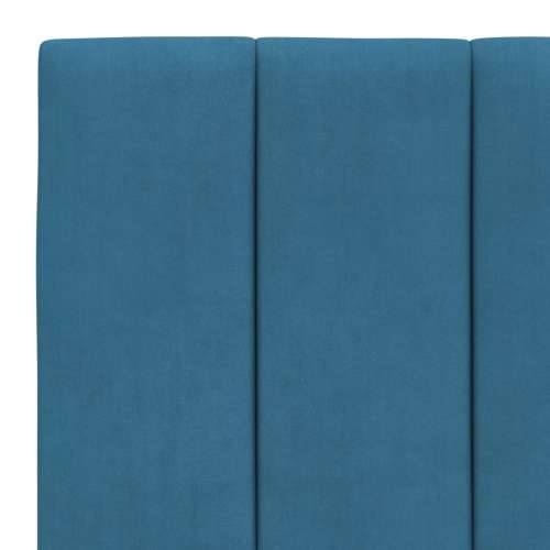 Okvir kreveta s LED svjetlima plavi 90 x 190 cm baršunasti - Plava 90 x 190 cm Cijena