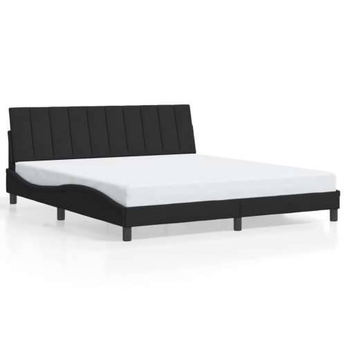 Okvir kreveta s LED svjetlima crni 180 x 200 cm baršunasti - Crna 180 x 200 cm Cijena