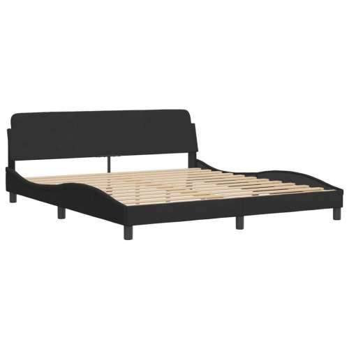 Okvir kreveta s LED svjetlima crni 180 x 200 cm baršunasti - Crna 180 x 200 cm Cijena