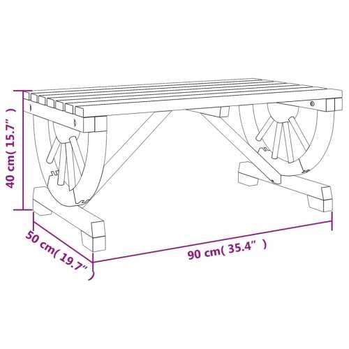 Vrtni stolić za kavu 90 x 50 x 40 cm od masivne jelovine - Smeđa 1 Cijena