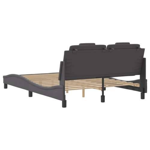 Okvir za krevet s uzglavljem sivi 120x200 cm od umjetne kože - Siva 120 x 200 cm Cijena