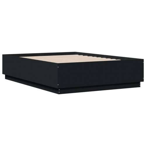 Okvir za krevet s LED svjetlima crni 120 x 190 cm drveni - Crna 120 x 190 cm Cijena