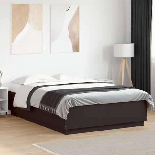 Okvir za krevet crni 150x200 cm konstruirano drvo - Crna 150 x 200 cm Cijena