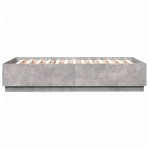Okvir kreveta siva boja betona 140x200 cm od konstruiranog drva - Beton siva 140 x 200 cm Cijena
