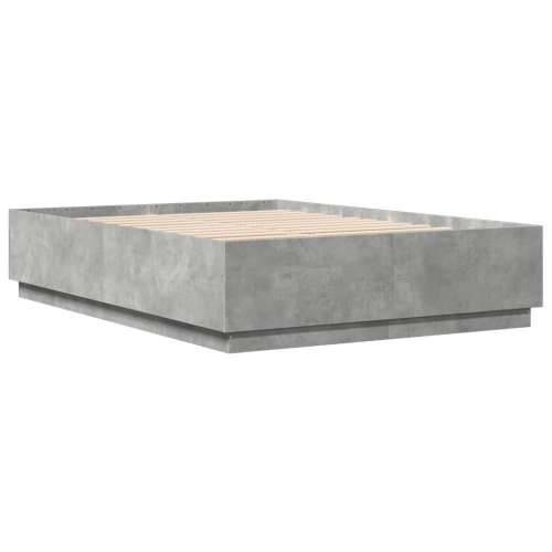 Okvir kreveta siva boja betona 140x200 cm od konstruiranog drva - Beton siva 140 x 200 cm Cijena