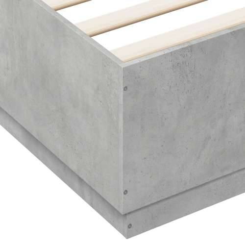 Okvir kreveta siva boja betona 140x200 cm od konstruiranog drva - Beton siva 140 x 200 cm Cijena