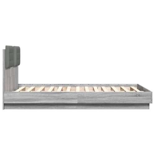 Okvir za krevet s uzglavljem boja sivog hrasta 135x190 cm Sivi hrast sonoma 135 x 190 cm Cijena