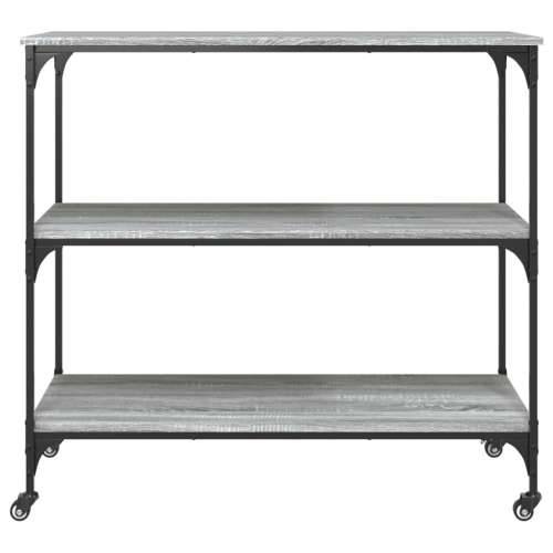 Kuhinjska kolica boja hrasta 102 x 50 x 95 cm konstruirano drvo - Sivi hrast sonoma Cijena