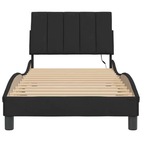 Okvir kreveta s LED svjetlima crni 80 x 200 cm baršunasti - Crna 80 x 200 cm Cijena