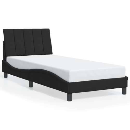 Okvir kreveta s LED svjetlima crni 90 x 190 cm baršunasti Crna 90 x 190 cm Cijena