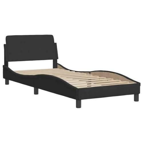 Okvir kreveta s LED svjetlima crni 90 x 190 cm baršunasti Crna 90 x 190 cm Cijena