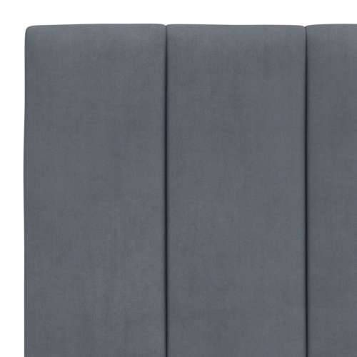 Okvir kreveta s LED svjetlima tamnosivi 90 x 200 cm baršunasti - Tamno siva 90 x 200 cm Cijena