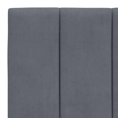 Okvir kreveta s LED svjetlima tamnosivi 100 x 200 cm baršunasti - Tamno siva 100 x 200 cm Cijena