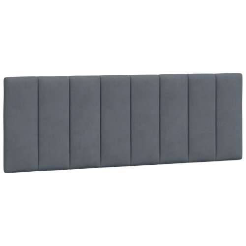 Okvir kreveta s LED svjetlima tamnosivi 120 x 200 cm baršunasti - Tamno siva 120 x 200 cm Cijena