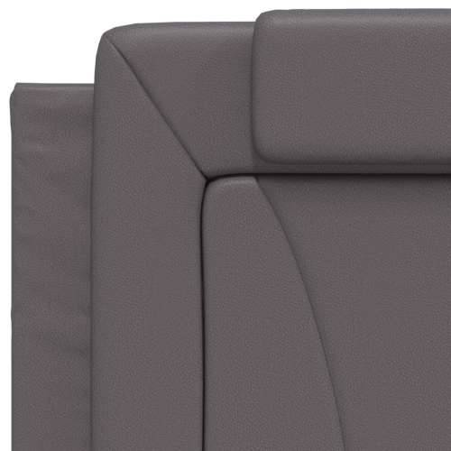 Okvir kreveta s LED svjetlima sivi 90 x 190 cm od umjetne kože - Siva 90 x 190 cm Cijena