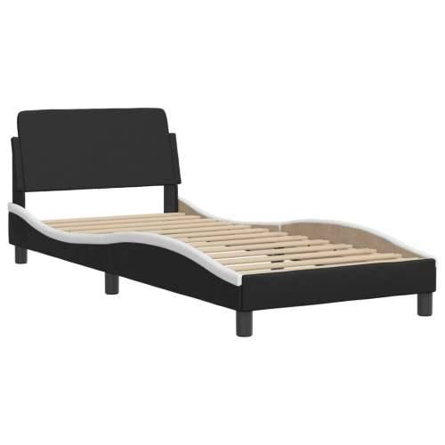 Okvir kreveta s LED svjetlom crno-bijeli 90x200 cm umjetna koža - Crno-bijelo 90 x 200 cm Cijena