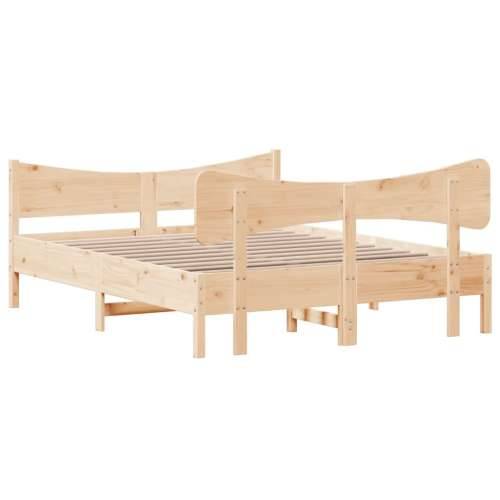 Okvir kreveta bez madraca 150 x 200 cm od masivne borovine - Prirodna boja bora 150 x 200 cm Cijena