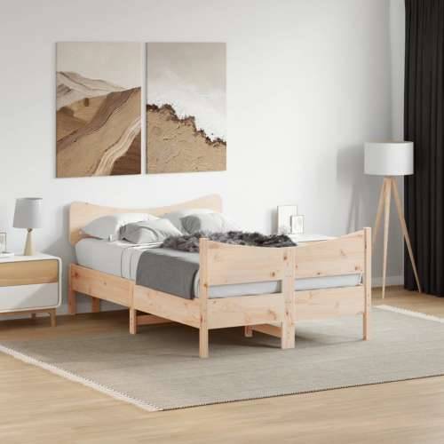 Okvir kreveta bez madraca 120 x 190 cm od masivne borovine - Prirodna boja bora 120 x 190 cm Cijena
