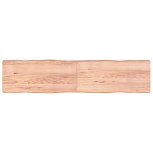 Stolna ploča svjetlosmeđa 220x50x(2-4) cm obrađena hrastovina - Svjetlosmeđa 220 x 50 x 4 cm 1 Cijena
