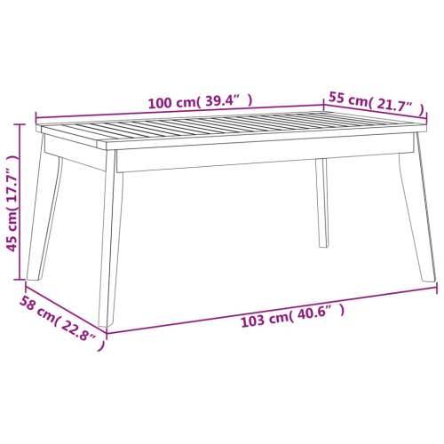 Vrtni stol - Blagovaonski stol 100 x 55 x 45 cm masivno bagremovo drvo - Smeđa 1 stol Cijena