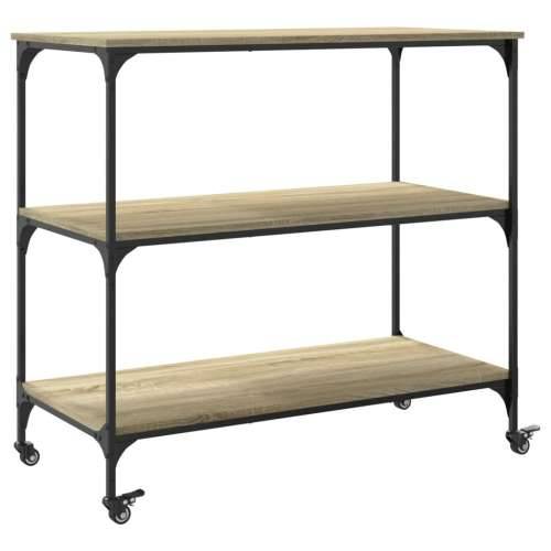 Kuhinjska kolica boja hrasta 102 x 50 x 95 cm konstruirano drvo sonoma hrast Cijena