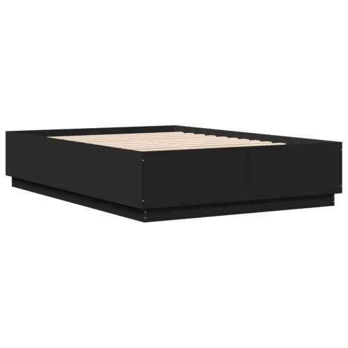 Okvir kreveta s LED svjetlima crni 150 x 200 cm drveni - Crna 150 x 200 cm Cijena