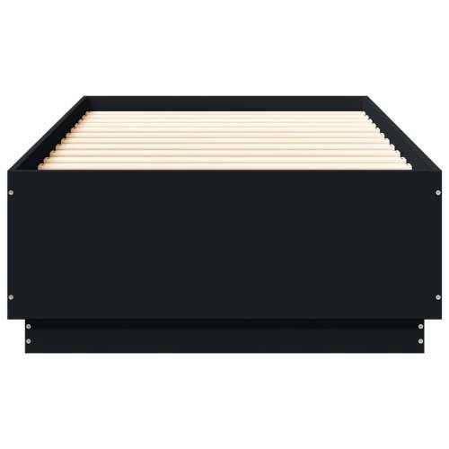 Okvir za krevet s LED svjetlima crni 100 x 200 cm drveni - Crna 100 x 200 cm Cijena