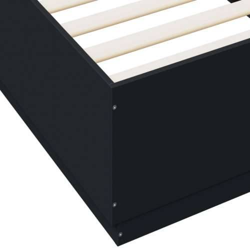 Okvir za krevet s LED svjetlima crni 100 x 200 cm drveni - Crna 100 x 200 cm Cijena