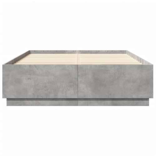 Okvir kreveta boja betona 150x200 cm od konstruiranog drva - Beton siva 150 x 200 cm Cijena