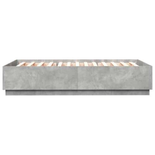 Okvir kreveta boja betona 150x200 cm od konstruiranog drva - Beton siva 150 x 200 cm Cijena