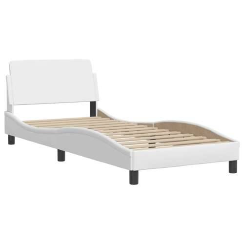 Okvir kreveta s LED svjetlima bijeli 80 x 200 cm umjetna koža - Bijela 80 x 200 cm Cijena