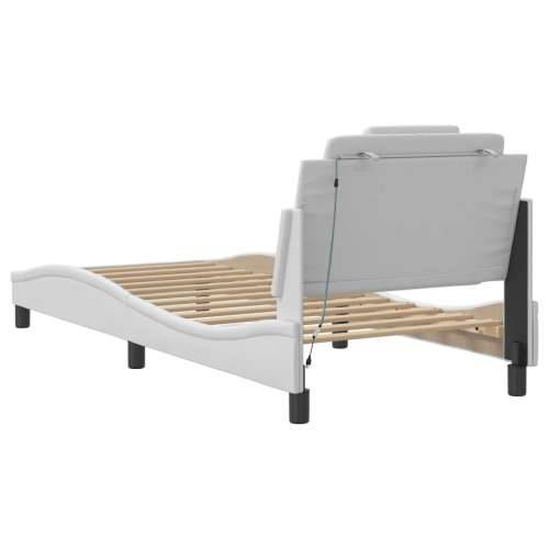 Okvir kreveta s LED svjetlima bijeli 80 x 200 cm umjetna koža - Bijela 80 x 200 cm Cijena