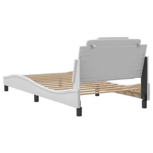 Okvir kreveta s LED svjetlima bijeli 100 x 200 cm umjetna koža - Bijela 100 x 200 cm Cijena