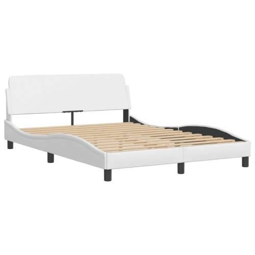 Okvir kreveta s LED svjetlima bijeli 120 x 200 cm umjetna koža - Bijela 120 x 200 cm Cijena