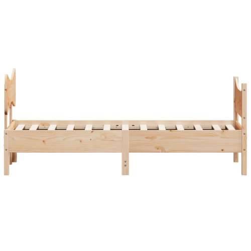 Okvir kreveta bez madraca 75 x 190 cm od masivne borovine - Prirodna boja bora 75 x 190 cm Cijena