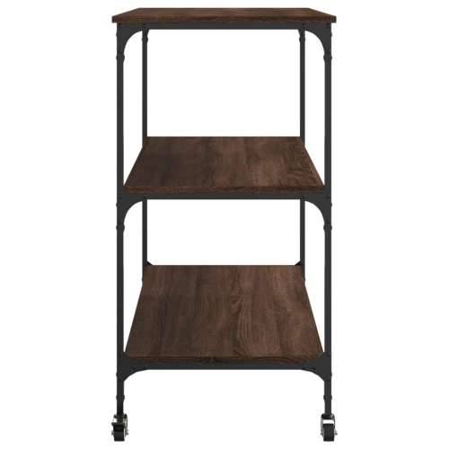 Kuhinjska kolica boja hrasta 102 x 50 x 95 cm konstruirano drvo - Smeđi hrast Cijena