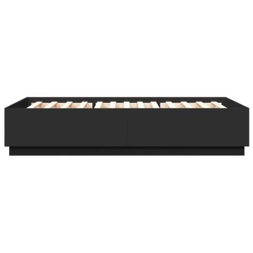 Okvir kreveta s LED svjetlima crni 160x200 cm konstruirano drvo - Crna 160 x 200 cm Cijena