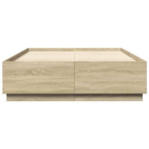 Okvir za krevet boja hrasta 140 x 200 cm konstruirano drvo - sonoma hrast 140 x 200 cm Cijena